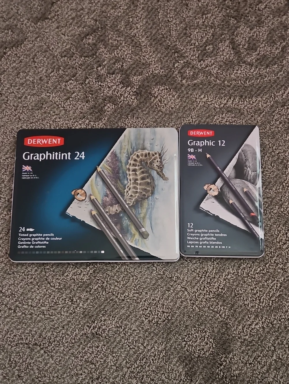 Derwent Graphitint Pencil Set - Set of 24 & A Set Of 12 9B-H